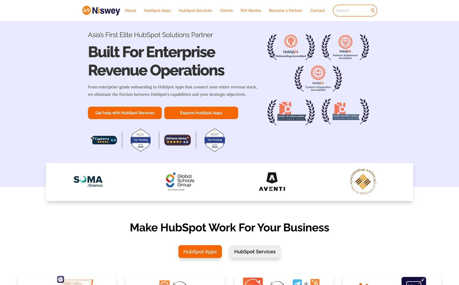 Niswey's homepage before the run.
